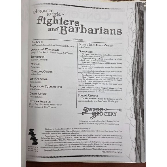 Sword & Sorcery Players Guide Bundle Fighters Barbarians Wizards Rangers Rogues - Picture 2 of 14